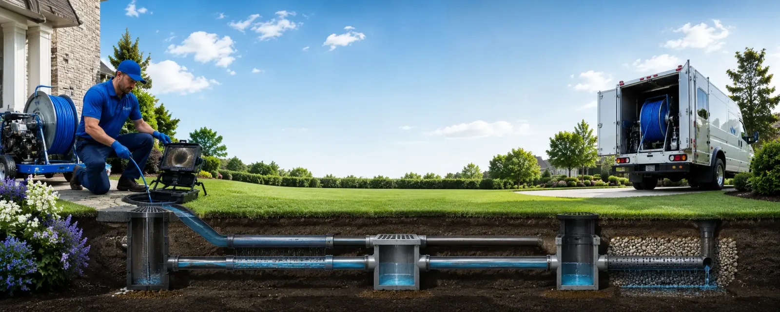 Outdoor drain cleaning information for Albers, IL